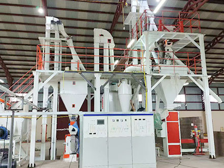 SZLH320 animal pellet feed production line installed in Bolivia