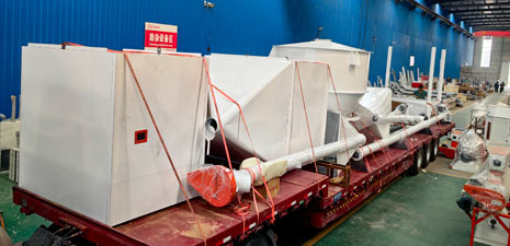 55KW animal feed powder production plant packing and shipping to Henan Province, China